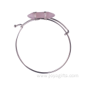 Wholesale Natural Rose Quartz Stone Healing Hexagon Bangle